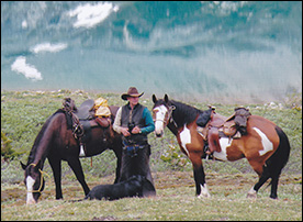 Guided horseback tours in the rockies